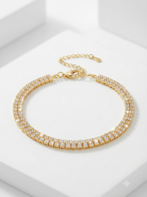 Pulseira riviera zirconia cristal.