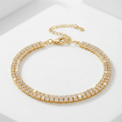 Pulseira riviera zirconia cristal.