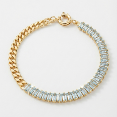 Pulseira riviera azul acqua.