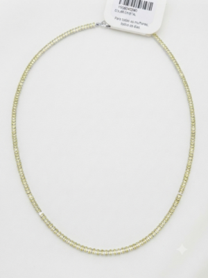 Riviera baguete, cor amarelo. 40 cm.
