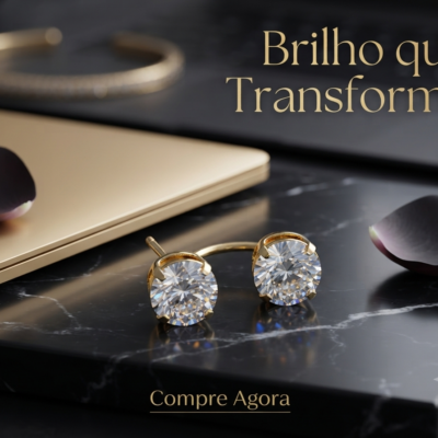 Brinco ponto de luz duplo, cor cristal.